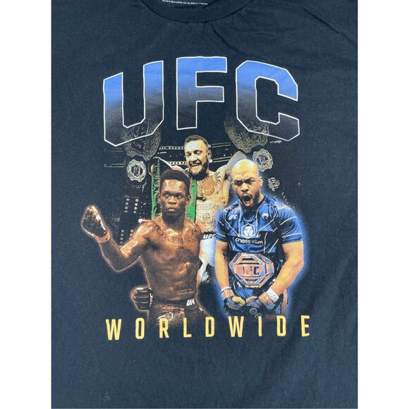 UFC T Shirt Men 3XL Black MMA Fighter Adesanya McGregor Usman Champion Tee - Picture 2 of 7